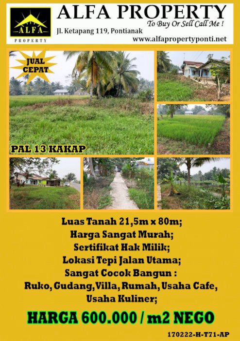 Tanah Pal 13 Pontianak, Kalimantan Barat