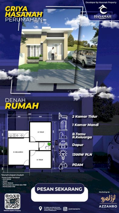 DI JUAL RUMAH DI PERUMAHAN GRIYA HASANAH, BALIKPAPAN KALIMANTAN TIMUR