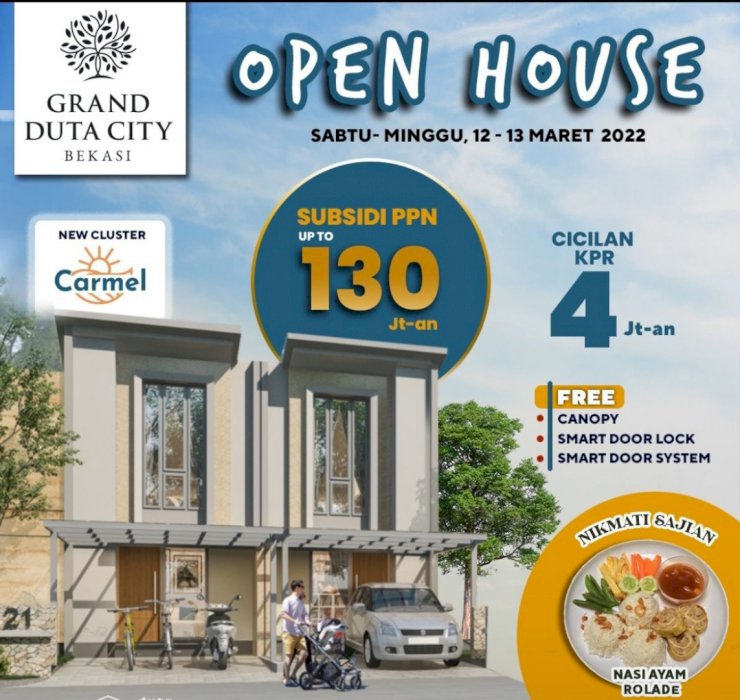 DIJUAL RUMAH MINIMALIS MODERN ANTI BANJIR LOKASI STRATEGIS