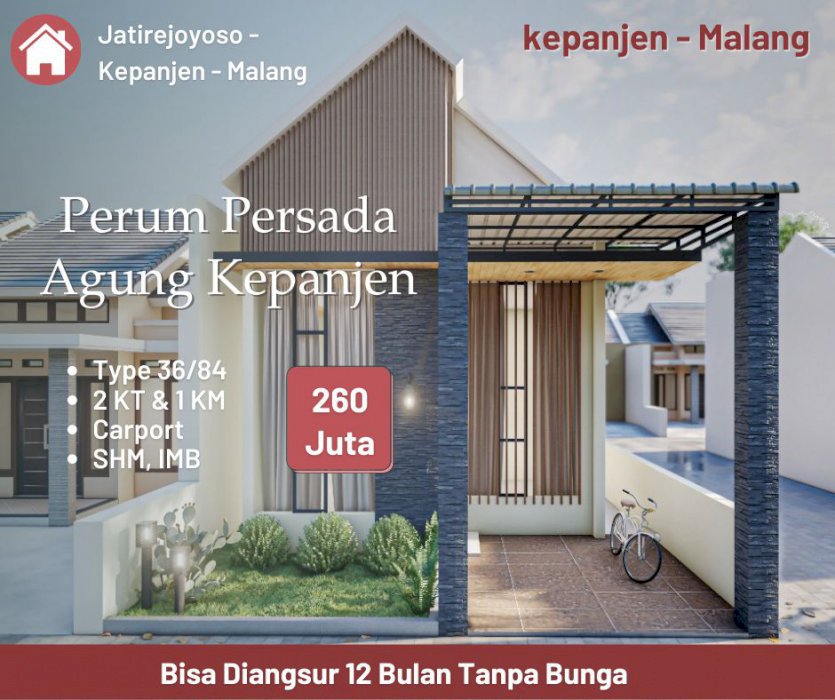 Jual rumah di kepanjen malang