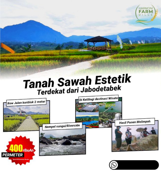 TANAH SAWAH ESTETIKA HARMONI FARM VILLE SPECIAL EDITION BOGOR