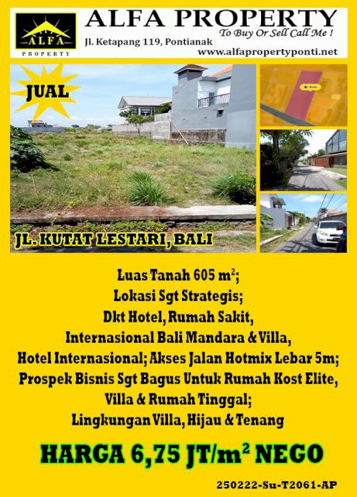 Tanah Jl Kutat Lestari, Bali