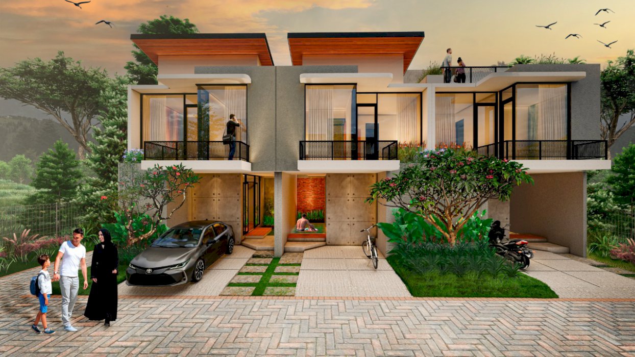 Vila Dekat Tempat Wisata Populer BNS dan Jatimpark Lingkungan Asri