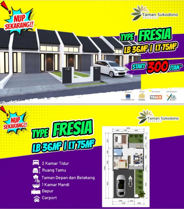 Rumah Murah di Kota Sidoarjo,15 Menit Menuju Surabaya,Free Semua Biaya