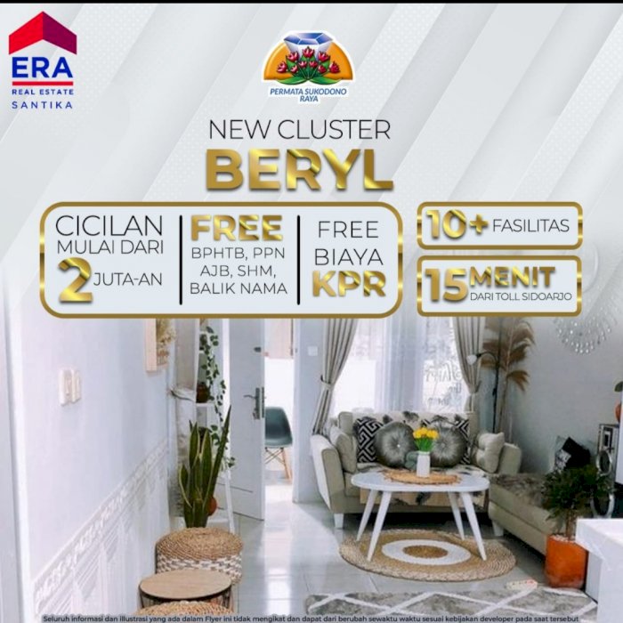 RUMAH MODERN DAN STRATEGIS PERMATA SUKODONO