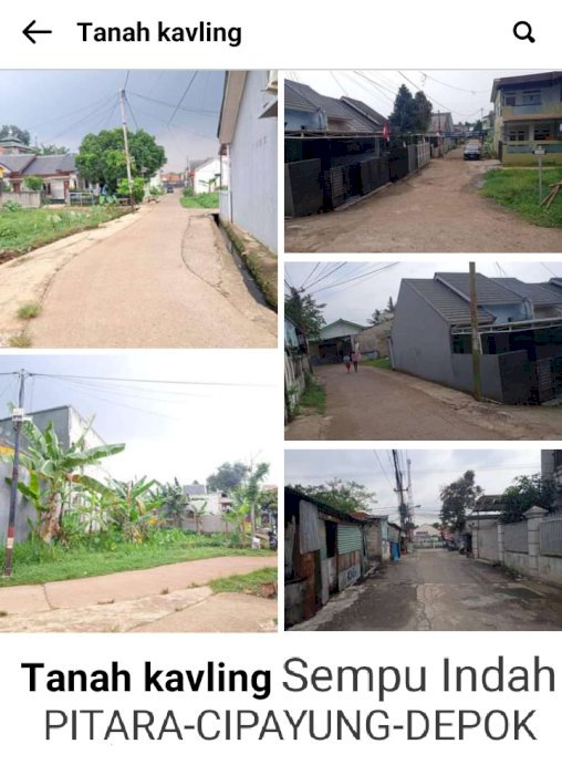 Tanah kavling Sempu Pitara Depok