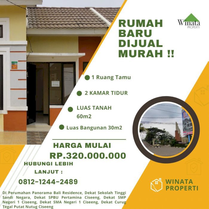DIJUAL CEPAT, Hubungi 0812-1244-2489, Rumah Dijual Cepat Butuh Uang Di Ciseeng Parung Bogor  Winata Properti