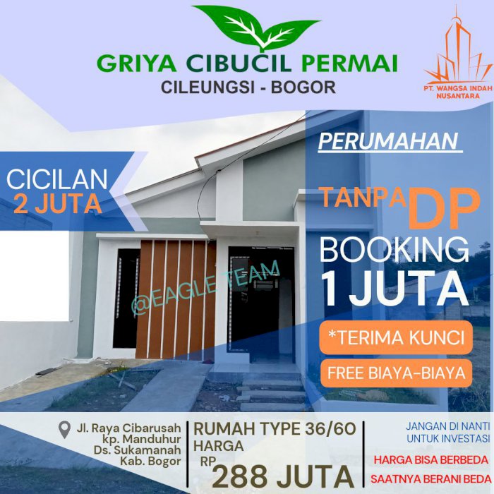 PROMO HANYA 1 JUTA PUNYA RUMAH IDAMAN