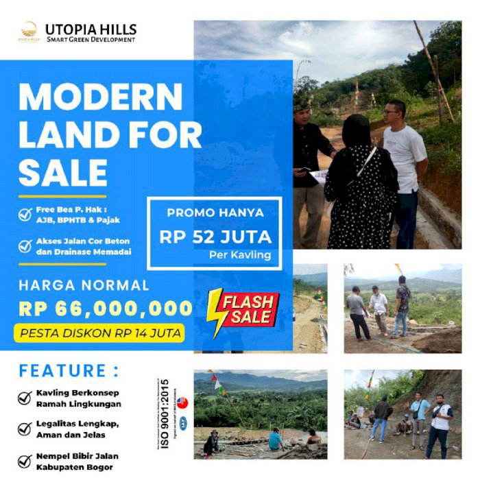 DISKON 14JT + 10JT| JUAL TANAH KAVLING MURAH DI BOGOR