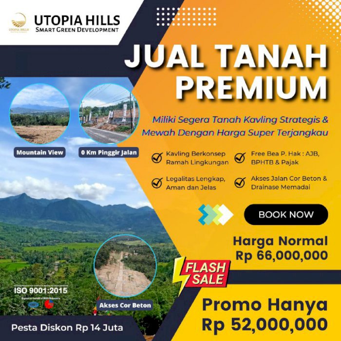 DISKON 14JT | TANAH KAVLING MURAH PINGGIR JALAN