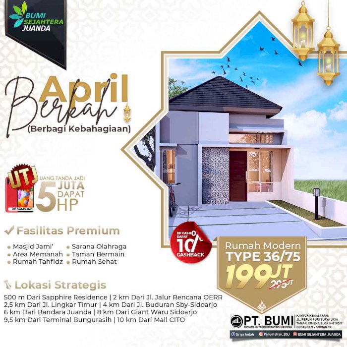 Dijual rumah minimalis di buduran, sidoarjo