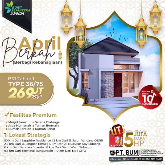 INVESTASI RUMAH YANG MENGUNTUNGKAN, HARGA TERJANGKAU