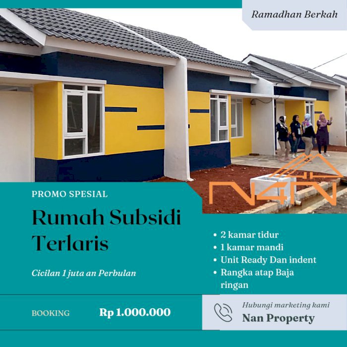 rumah  subsidi cicilan 1 juta flat