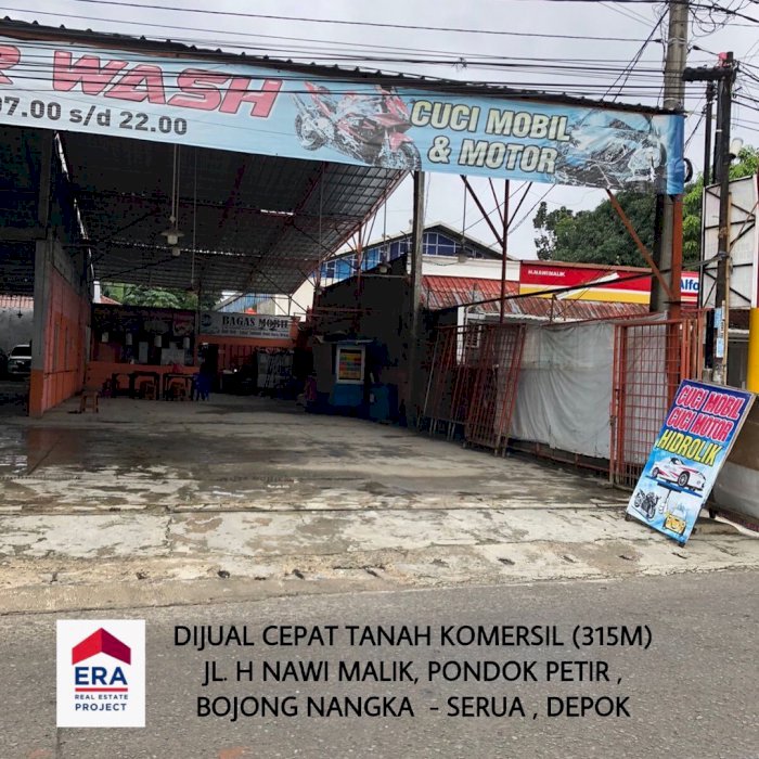 DIJUAL CEPAT TANAH KOMERSIL LOKASI STRATEGIS DI SERUA DEPOK