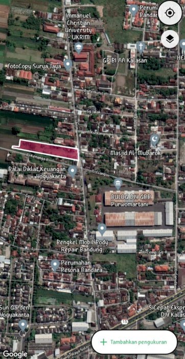 Dijual tanah istimewa purwomartani kalasan dekat jalan raya jogja-solo