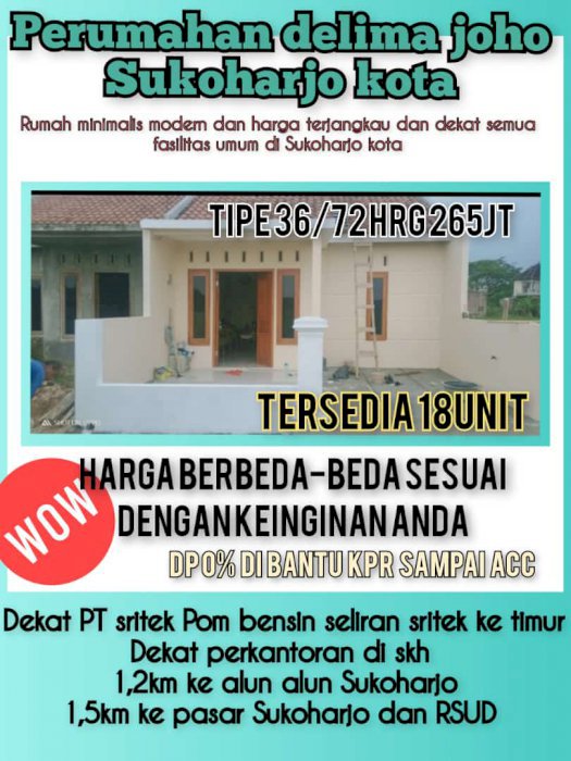 PERUMAHAN DELIMA JOHO KOTA SUKOHARJO
