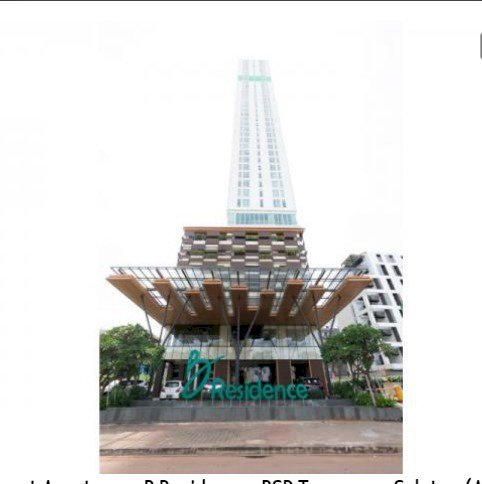 Apartemen B Residences BSD Tangerang (AEON-ICE) Jual Cepat Unfurnish