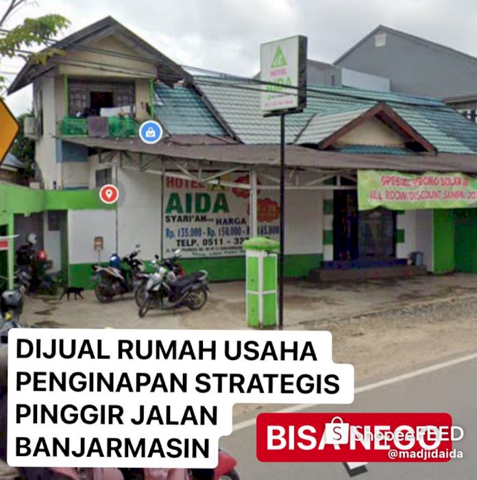 DIJUAL RUMAH USAHA PENGINAPAN PINGGIR JALAN PRAMUKA OMSET 25JT/BULAN