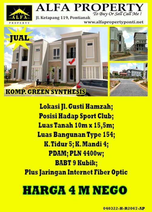 Rumah Green Synthesis Pontianak, Kalimantan Barat