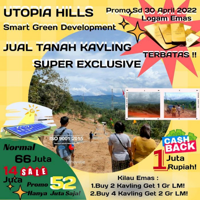 DIJUAL TANAH KAVLING MURAH PINGGIR JALAN | BONUS EMAS...WAKTU TERBATAS