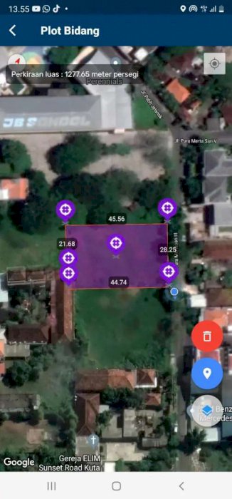 Dijual tanah strategis dekat sushi kyuden