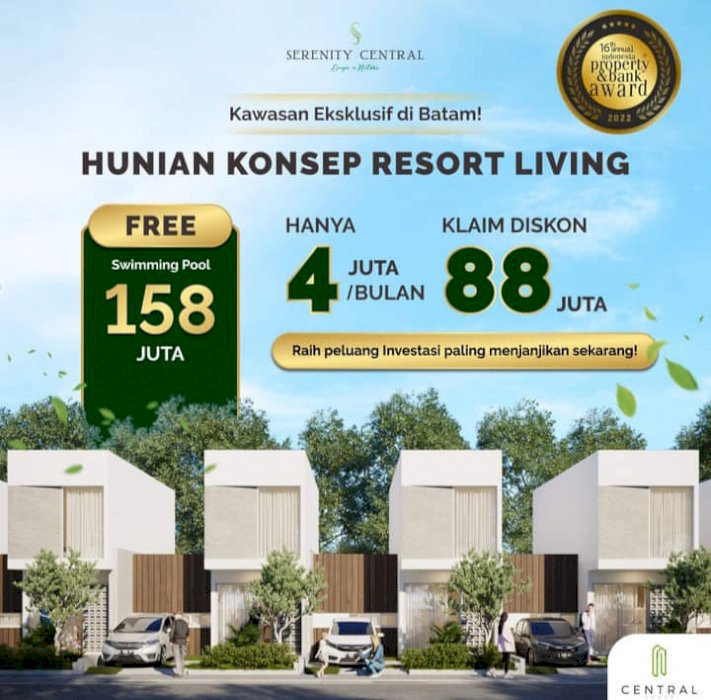 Dijual rumah Cluster Santalum,  Serenity Central,  Sekupang Batam