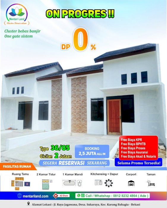Dijual Rumah Cluster. Dekat Stasiun Cikarang, Promo â€¼ï¸