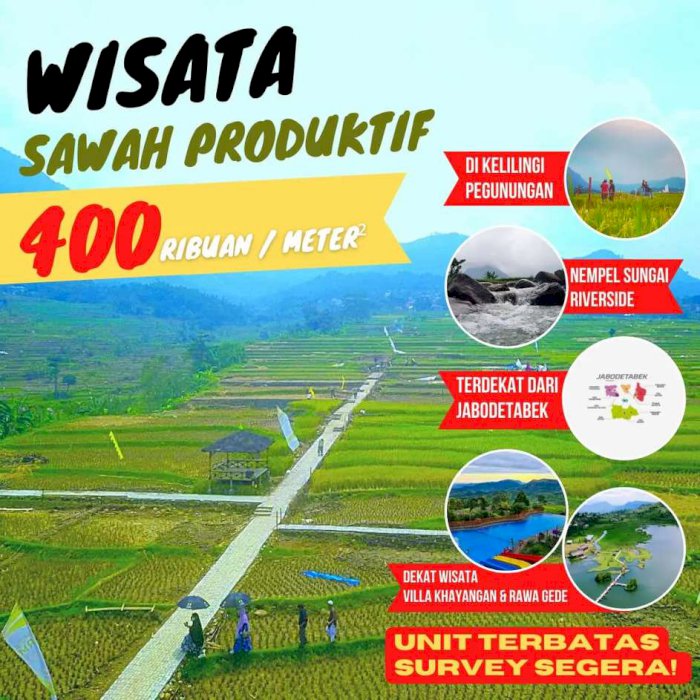 Promo Penghabisan Kavling Sawah Estetik Bogor Best Seller Free Gazebo