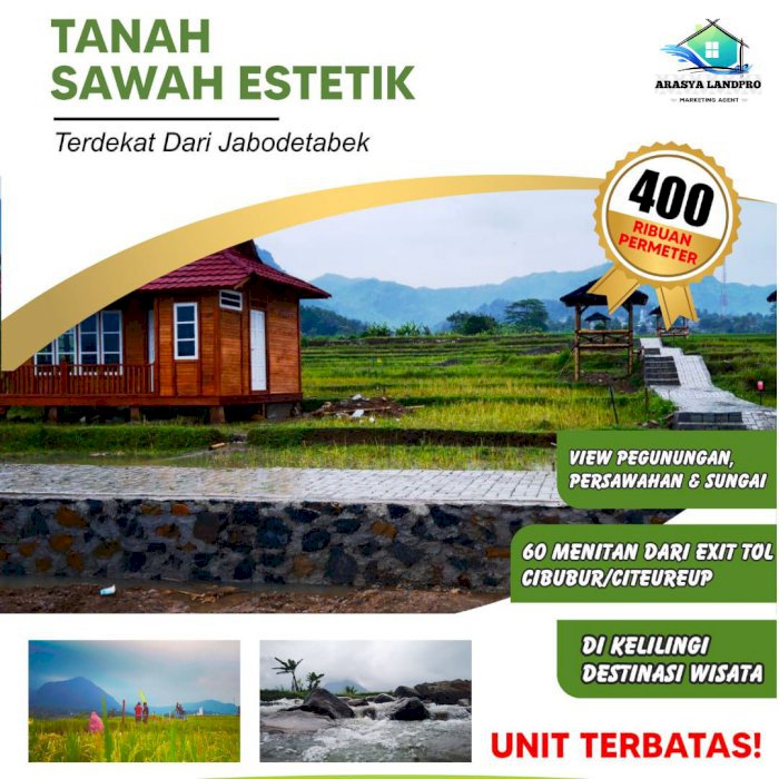 Kavling Wisata Produktif Murah View Indah Ala Bali Best Seller Bogor