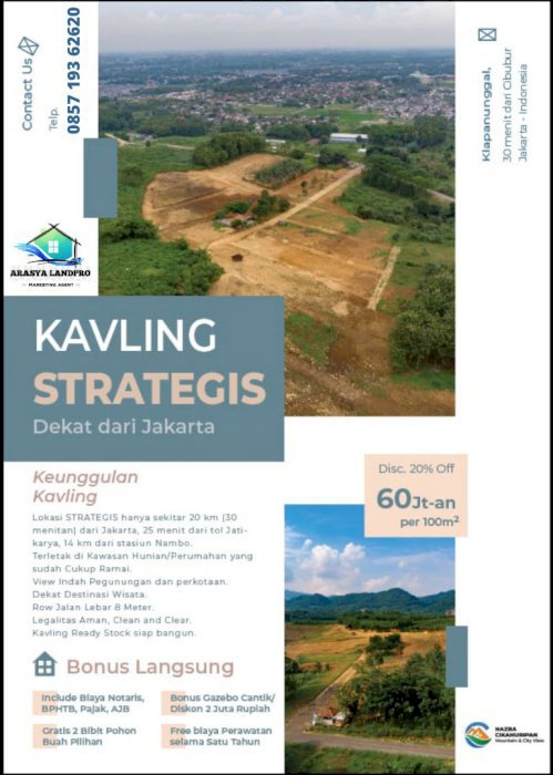 JUAL TANAH CEPAT MURAH LOKASI STRATEGIS JALUR PUNCAK2 VIEW TERINDAH