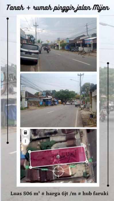 Rumah pinggir jalan Mijen murah