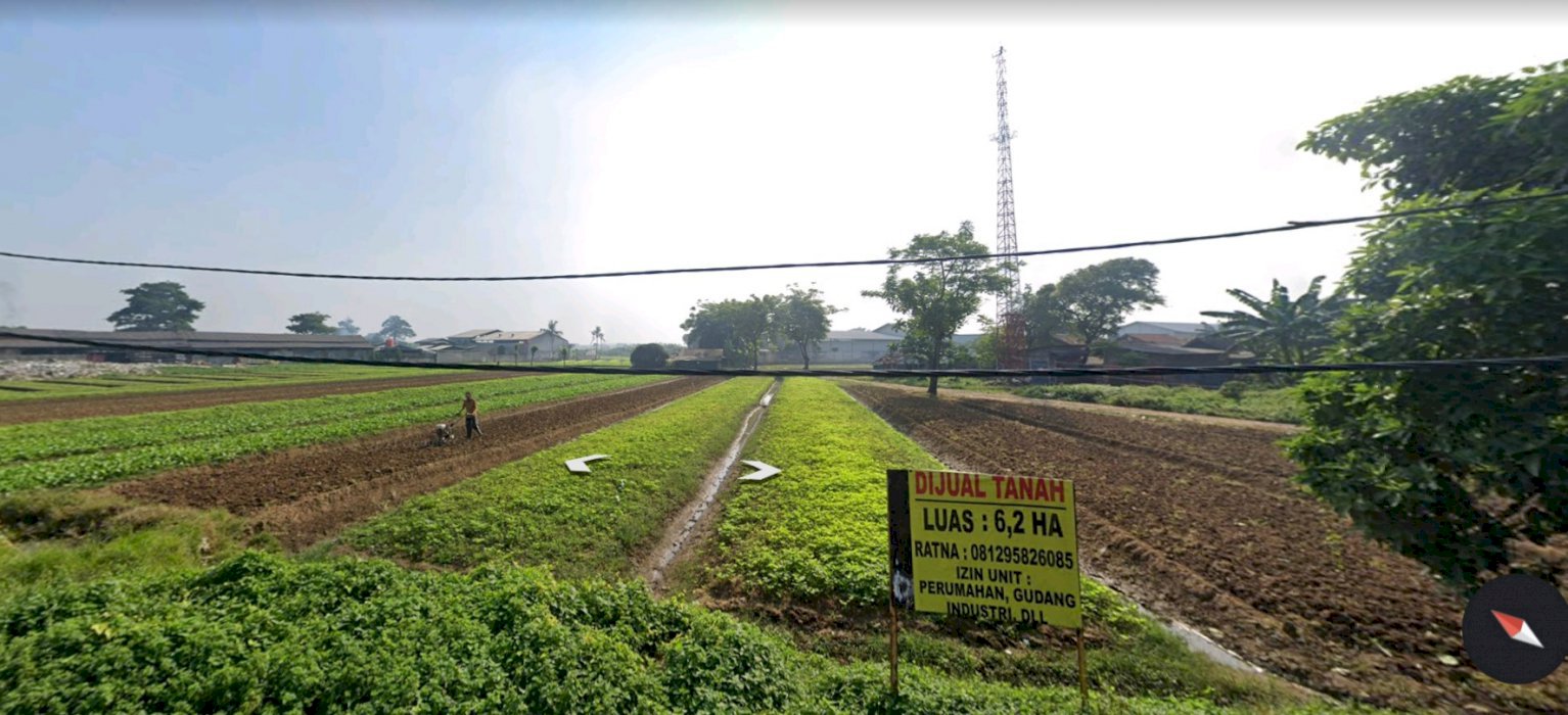 DIJUAL TANAH 6,2HA DEKAT DENGAN JALAN TOL YG AKAN DI BANGIN 2022