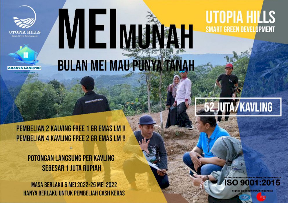 PROMO KAVLING VILA EKSKLUSIF STRATEGIS DEKAT JAKARTA VIEW SUPER INDAH