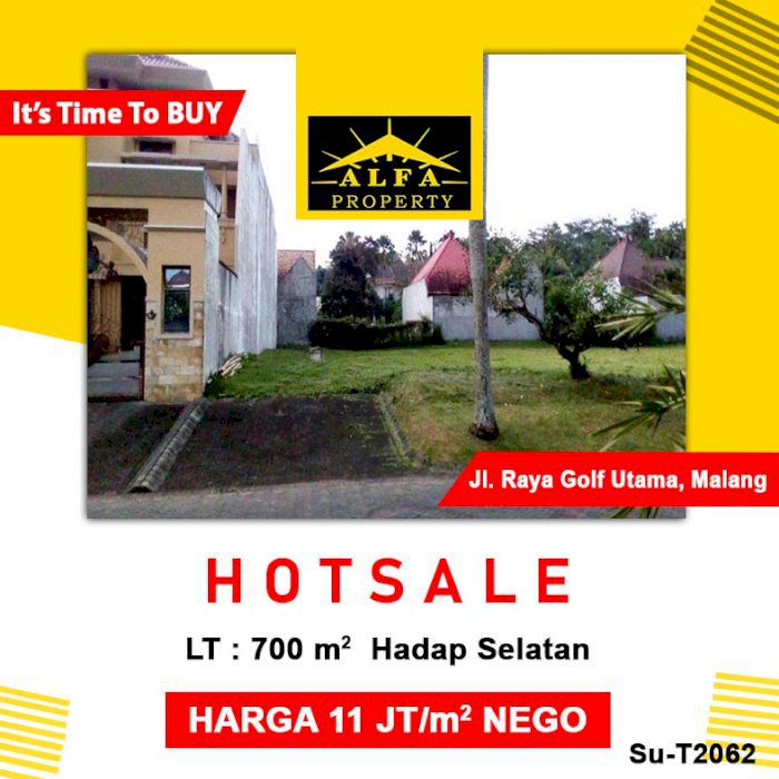 Tanah Jl. Raya Golf Utama, Araya, Malang