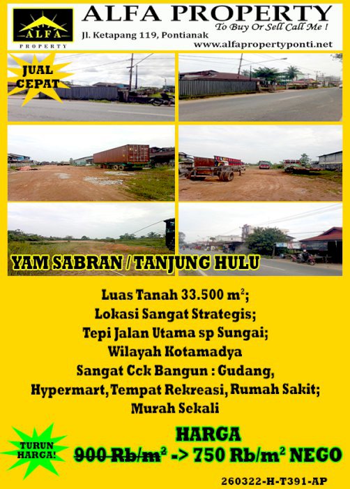 Tanah Yam Sabran,  Pontianak, Kalimantan Barat