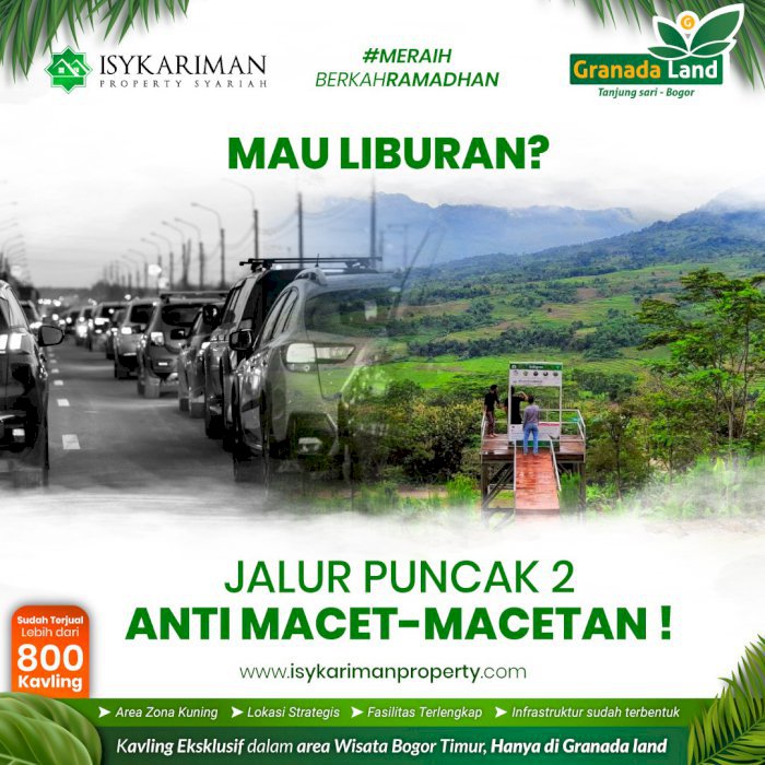 Tanah kavling Granadaland  dekat dengan obyek wisata