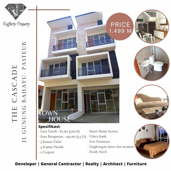 Townhouse Cascade sayap Pasteur, Bandung Utara