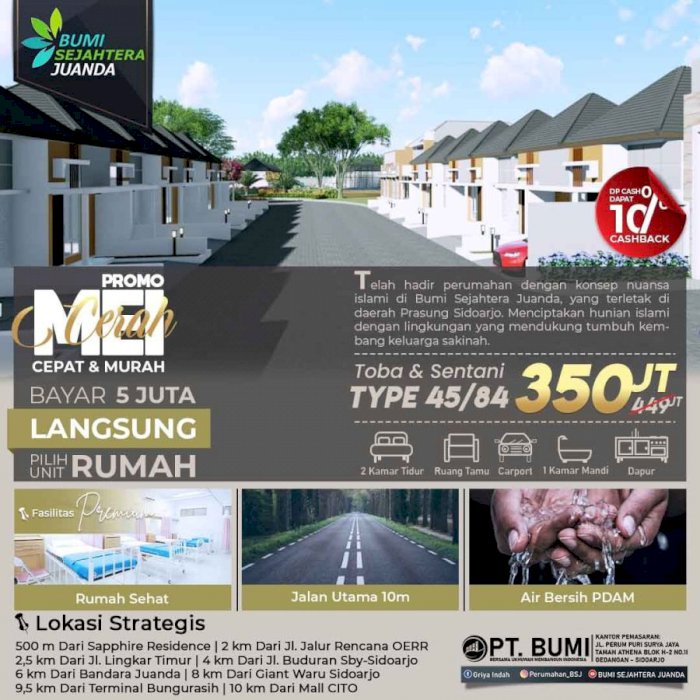 PROPERTI TERLARIS DAN TERPERCAYA PROMO PULUHAN JUTA DAN DAPATKAN PROMO