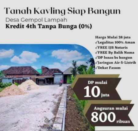 Jual Tanah kavling bisa Kredit tanpa bunga