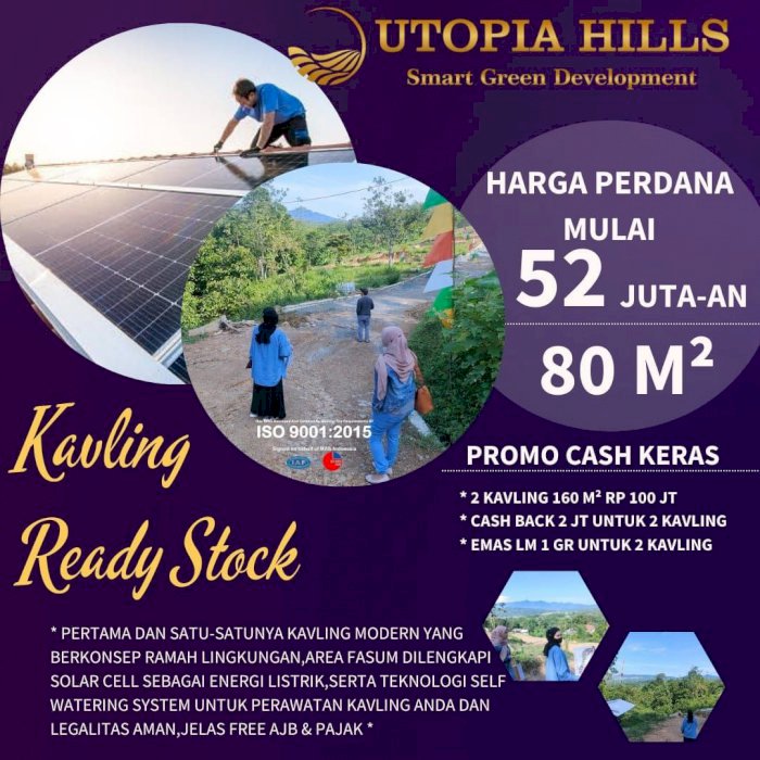 KAVLING BOGOR VIEW PEGUNUNGAN Diskon 14jt + 10jt