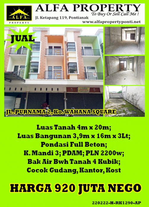 Ruko Wahana Square Pontianak, Kalimantan Barat