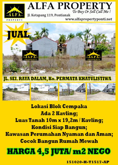 Tanah Ko. Permata Khatulistiwa Pontianak Kalimantan Barat