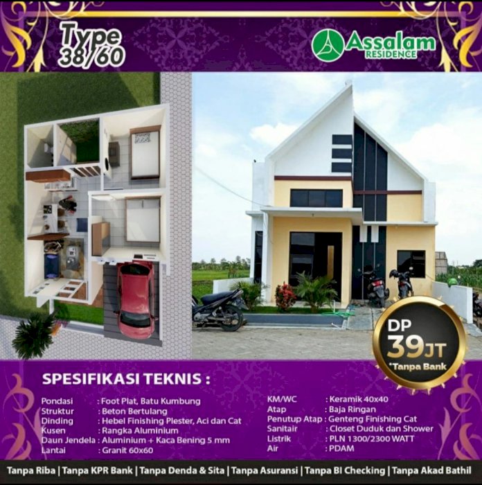 Rumah kredit tanpa Bunga Assalam Residence