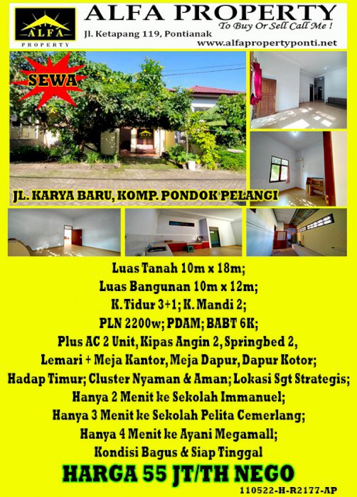 Rumah Pondok Pelangi Pontianak, Kalimantan Barat