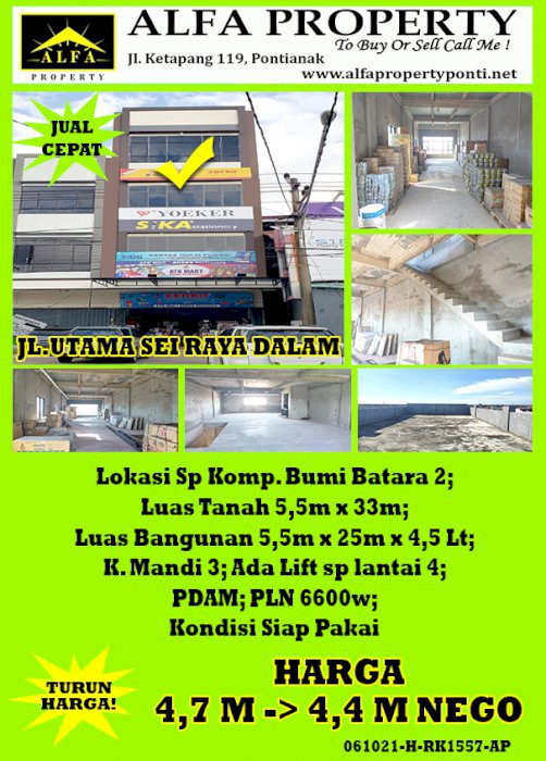 Ruko Sungai Raya Dalam, Serdam, Pontianak, Kalimantan Barat