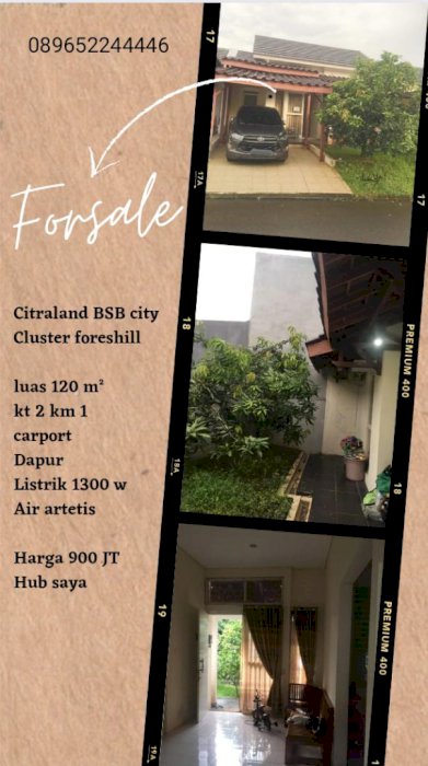 Foreshil Citraland bsb city siap huni