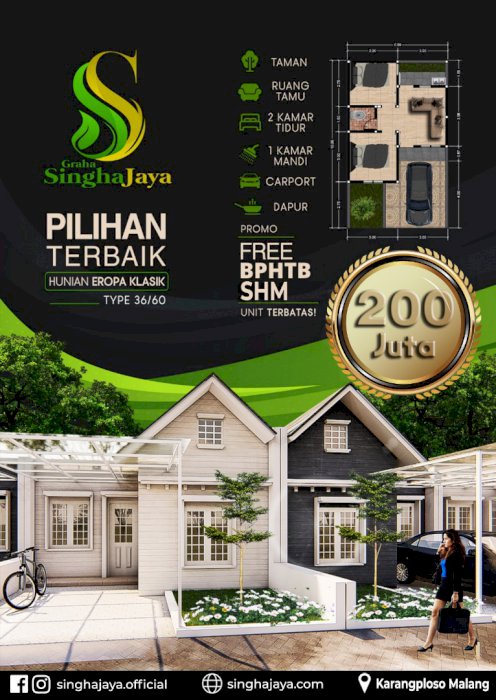 BU segera Rumah dijual di Graha singhajaya Malang.