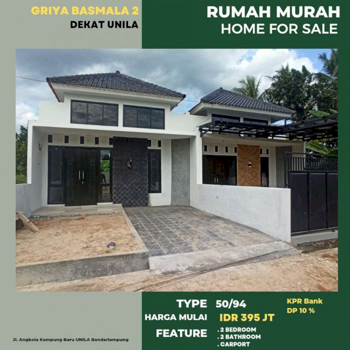 Rumah Murah Dekat UNILA