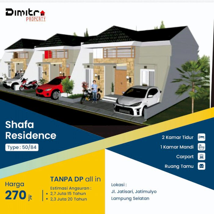 RUMAH TANPA DP DI DEKAT KAMPUS ITERA