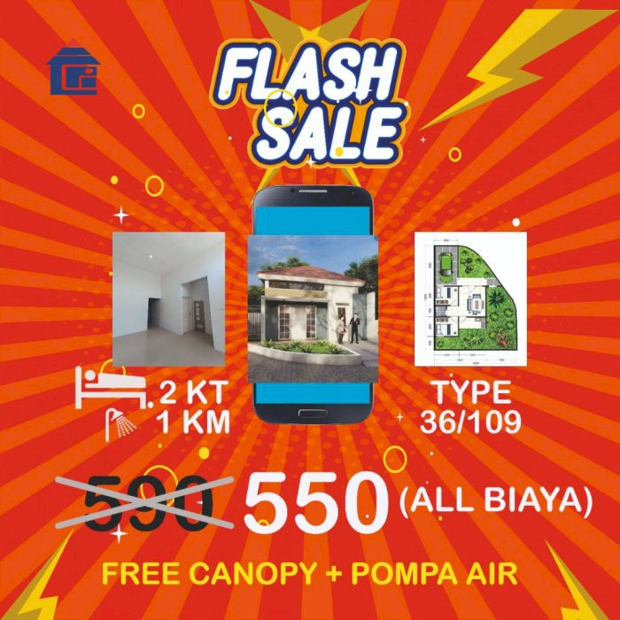 Jual Rumah Murah Modern Tengah Kota-Kahuripan (Hook)